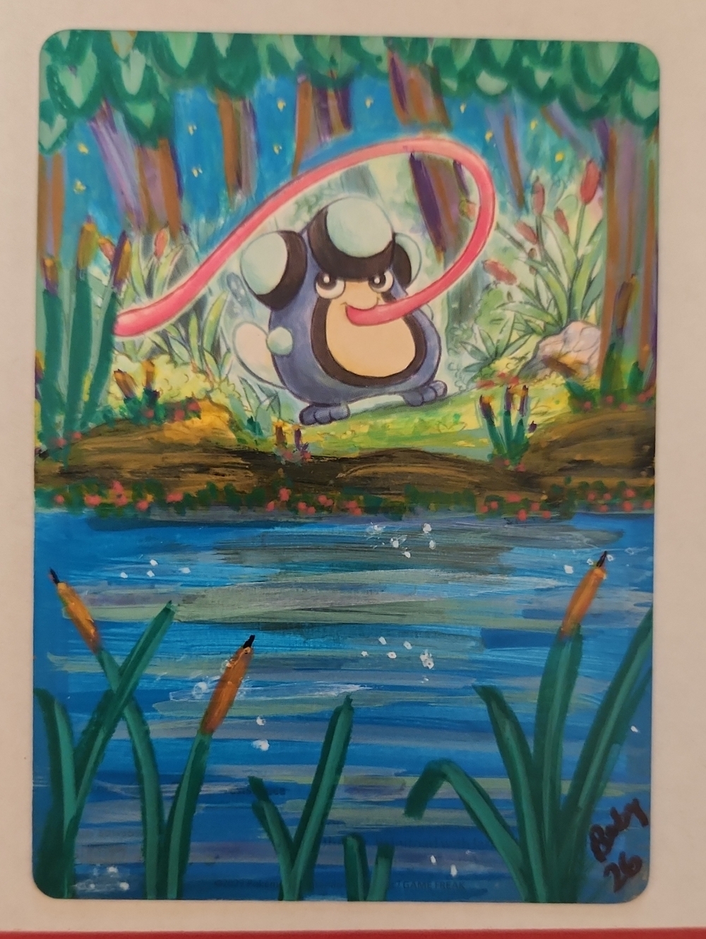 Pokémon Palpitoad Alter Hand Painted Custom Card Piece